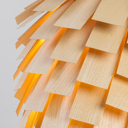 Liora | Artistieke Artisjok Houten Plafondlamp