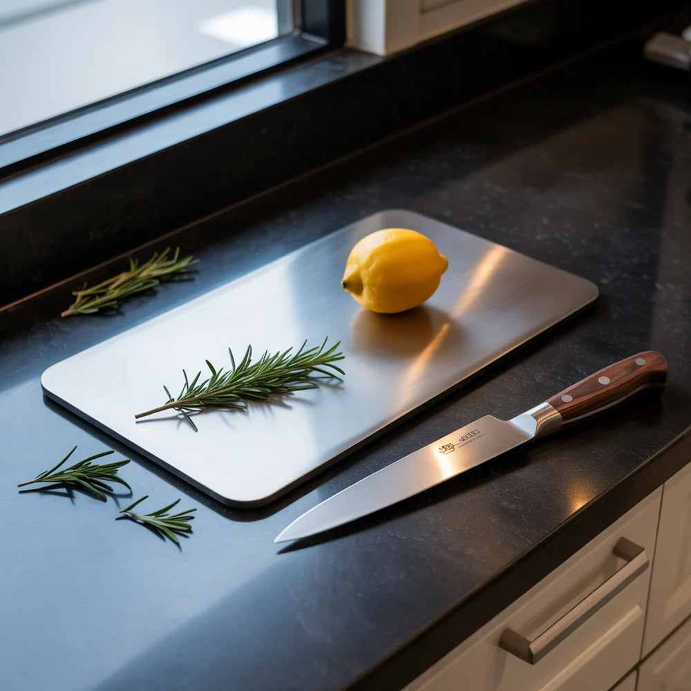 TitanPure | Hygiënisch Snijplank van 100% Zuiver Titanium