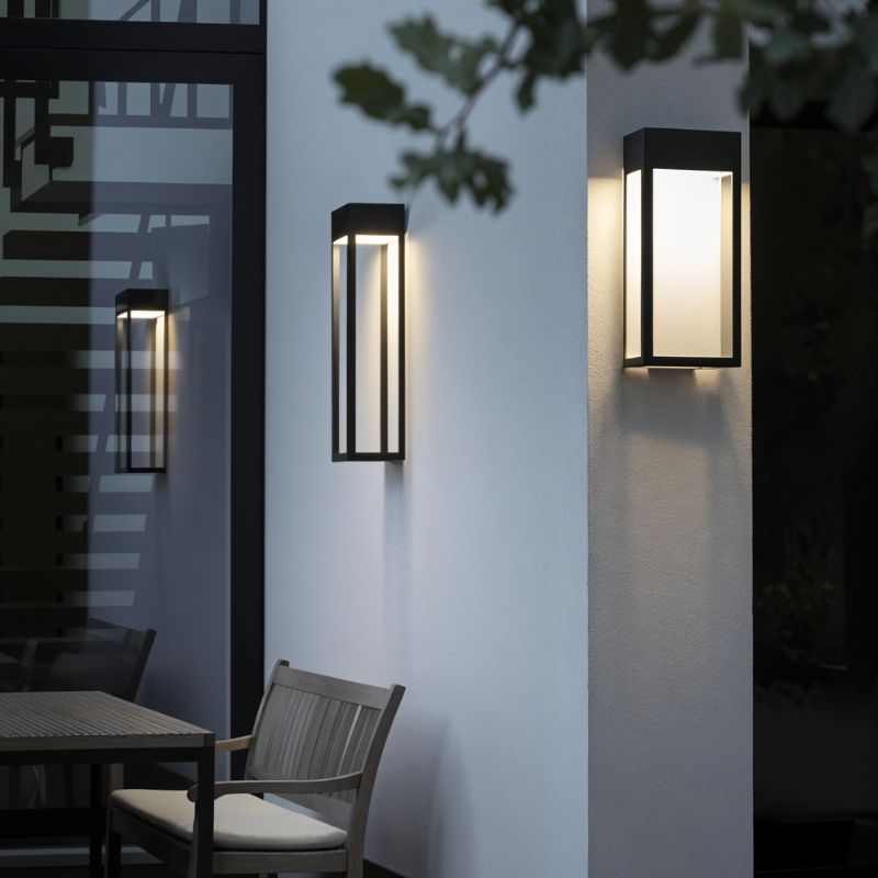 NoctaLux – Lampada da Esterno Moderna in Acciaio Inox | LED | IP55 | Montaggio a Parete