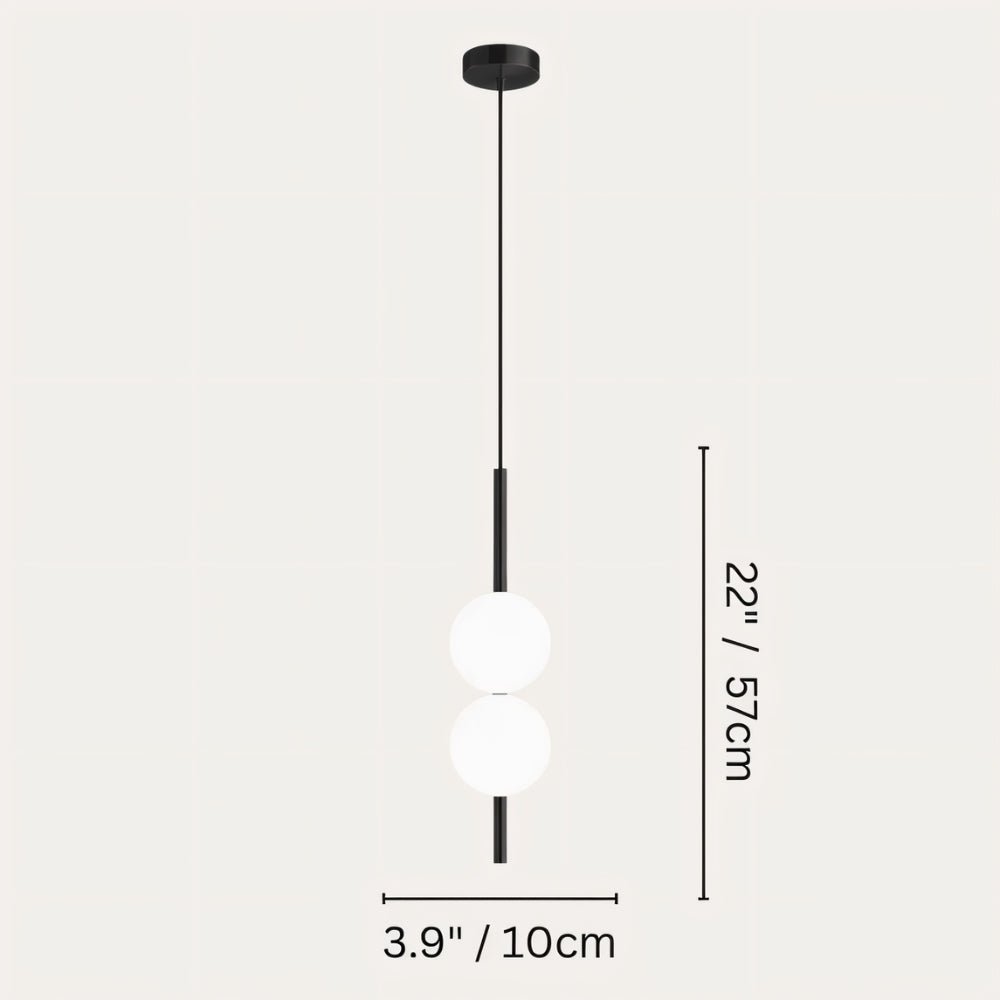 Glazora – Lampada a Sospensione Moderna con Sfera di Vetro | LED Caldo | Ø10cm