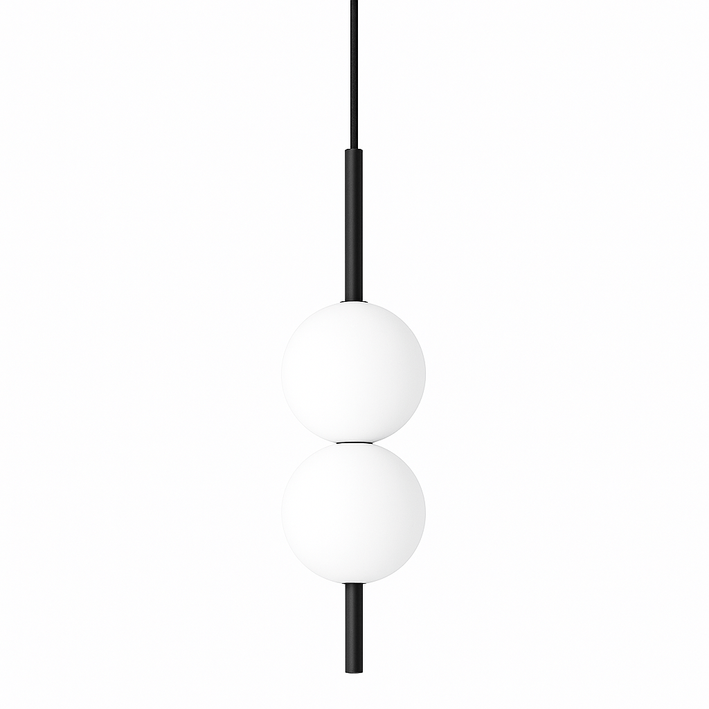 Glazora – Lampada a Sospensione Moderna con Sfera di Vetro | LED Caldo | Ø10cm