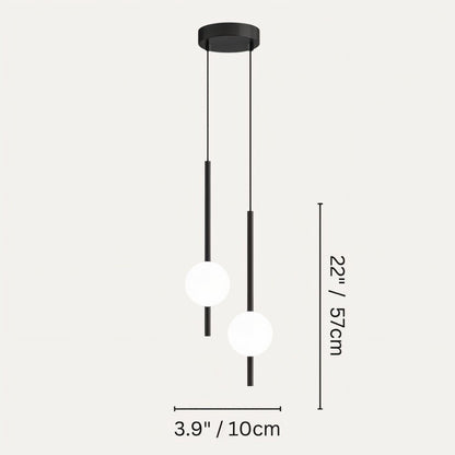 Glazora – Lampada a Sospensione Moderna con Sfera di Vetro | LED Caldo | Ø10cm