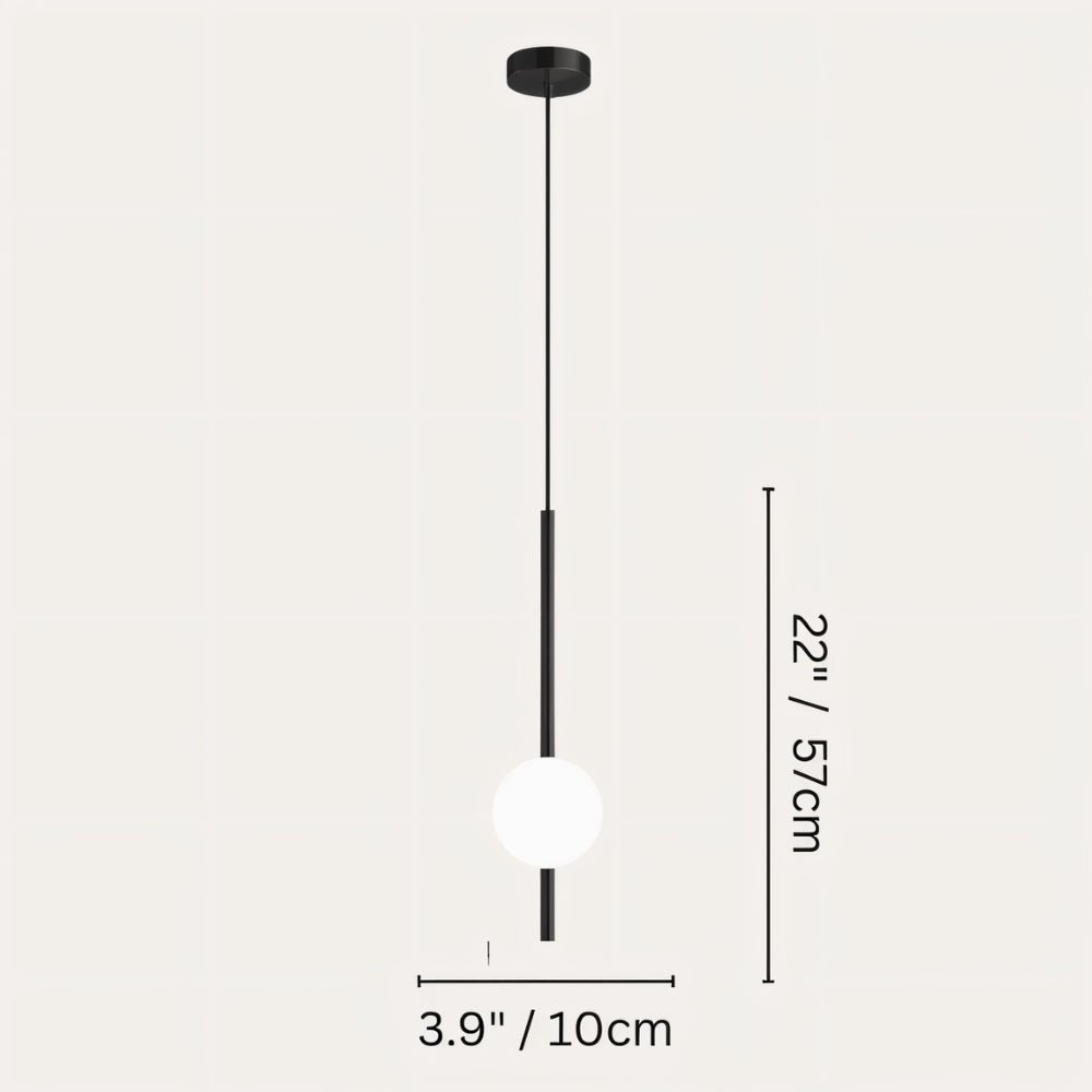 Glazora – Lampada a Sospensione Moderna con Sfera di Vetro | LED Caldo | Ø10cm