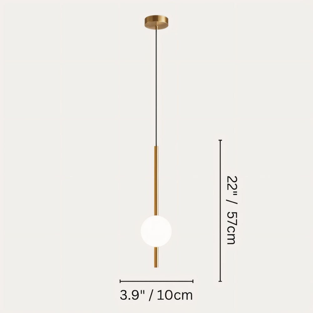 Glazora – Lampada a Sospensione Moderna con Sfera di Vetro | LED Caldo | Ø10cm