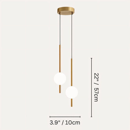 Glazora – Lampada a Sospensione Moderna con Sfera di Vetro | LED Caldo | Ø10cm