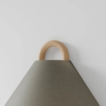 Aine – Wandlamp van Hout & Textiel – Minimalistisch Vintage Design – Warm Diffuus Licht – 34x30 cm