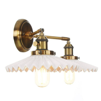 Aurio Retro- Keramische wandlamp met dubbele verlichting