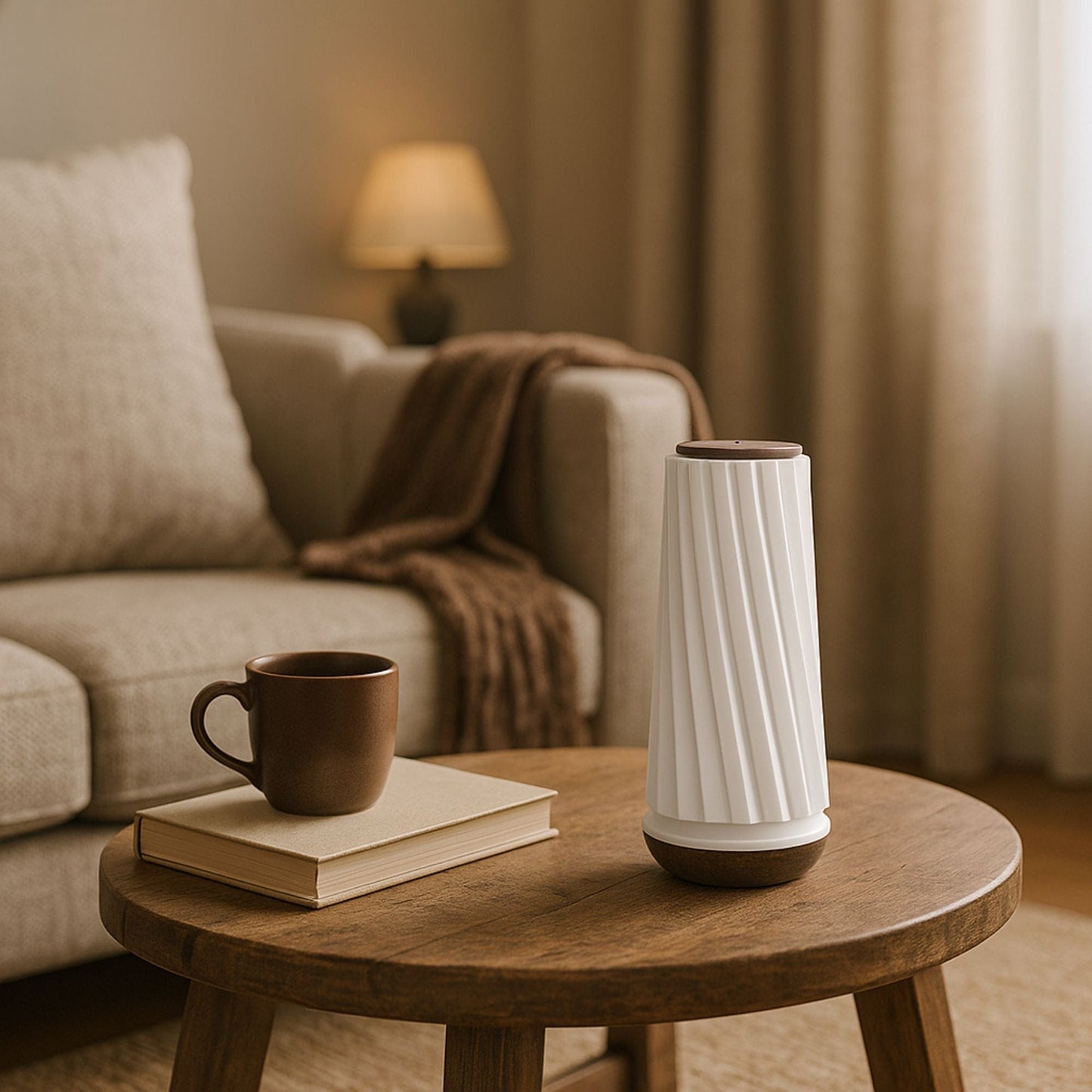 ScencaGlow | Minimalistyczny dyfuzor aromatyczny z Bluetooth i zimną mgiełką