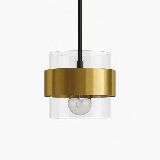 Azenor – Hanglamp van Glas & Messing | Modern Design | LED | 20x13 cm