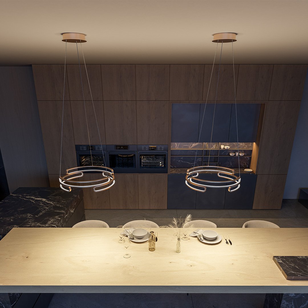 Metalis - Lampada a sospensione elegante in metallo