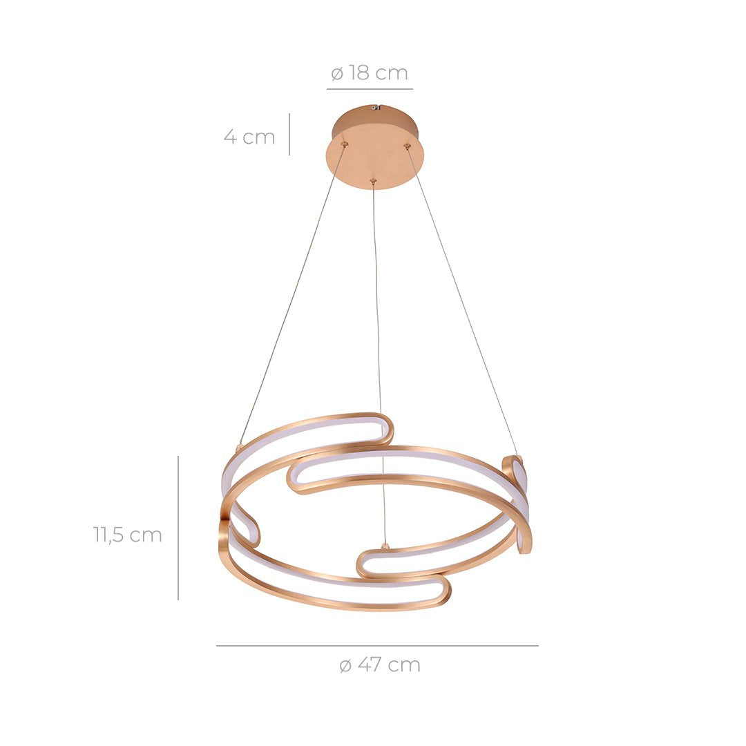 Metalis - Lampada a sospensione elegante in metallo