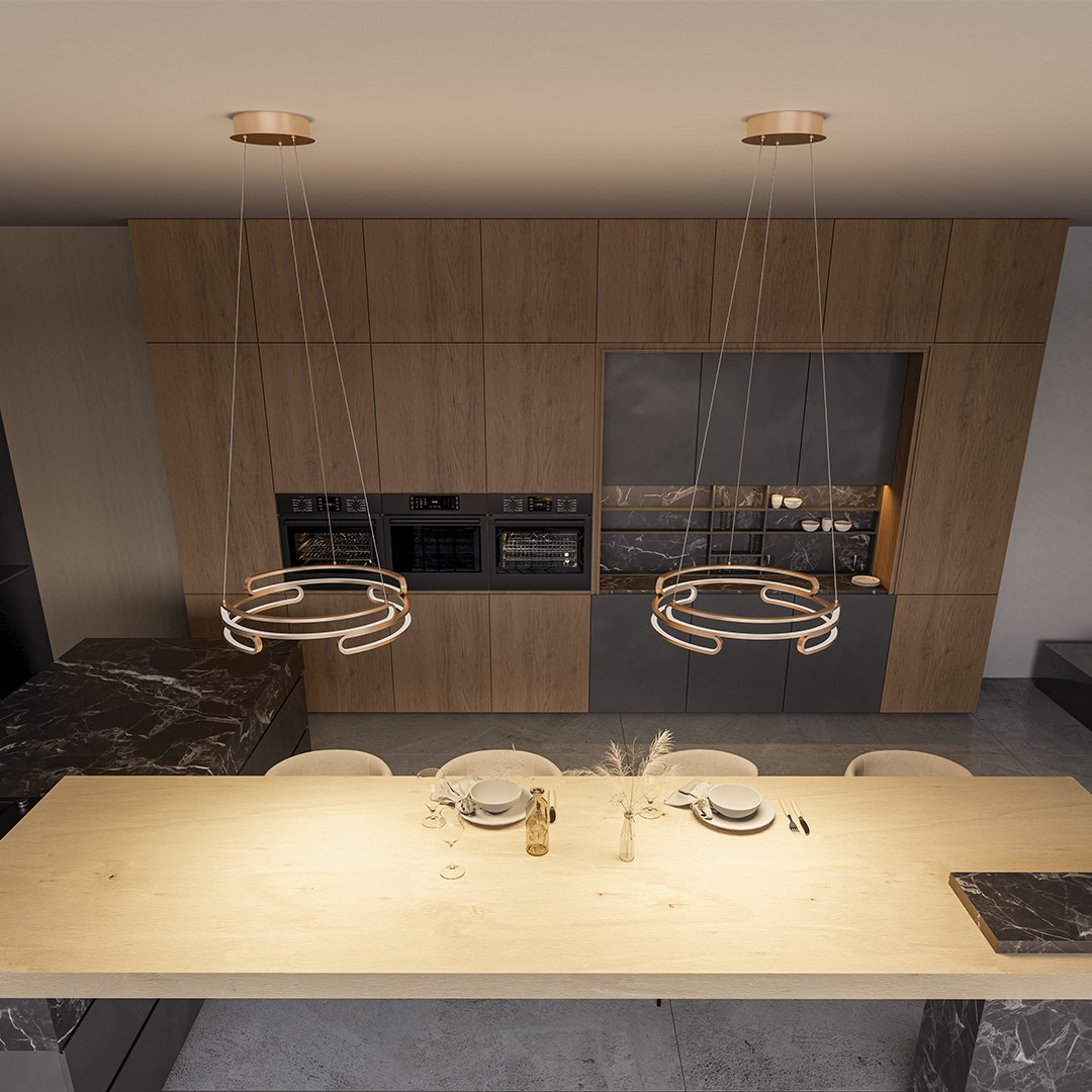 Metalis - Lampada a sospensione elegante in metallo