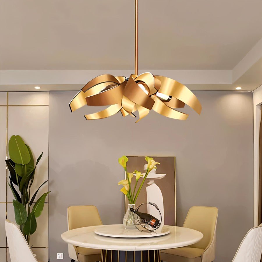 Cressida | Lampadario Scultoreo in Acciaio Inossidabile