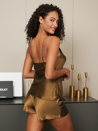 Lily Luxe Set Pigiama Donna in Poliestere Satinato – Elegante e Confortevole Abbigliamento Notturno Donna