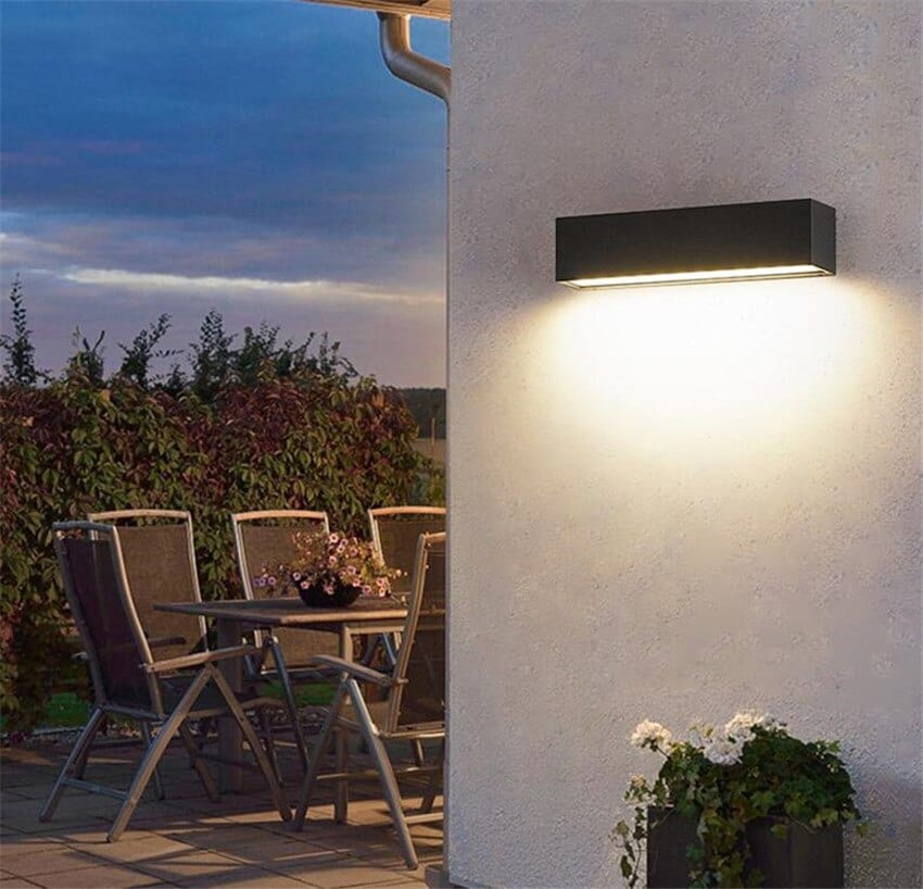 ALVARIX Lampada da parete – Lampada LED moderna per esterni – IP65 – In 3 dimensioni – Alluminio e vetro temperato