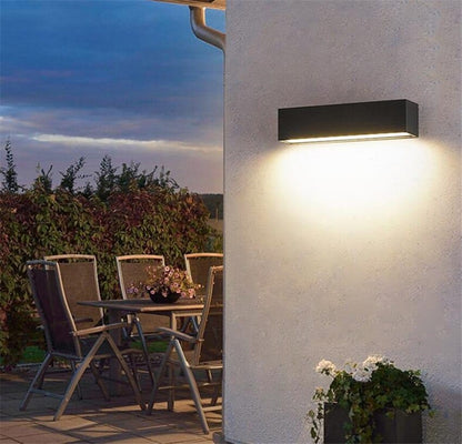 ALVARIX Lampada da parete – Lampada LED moderna per esterni – IP65 – In 3 dimensioni – Alluminio e vetro temperato
