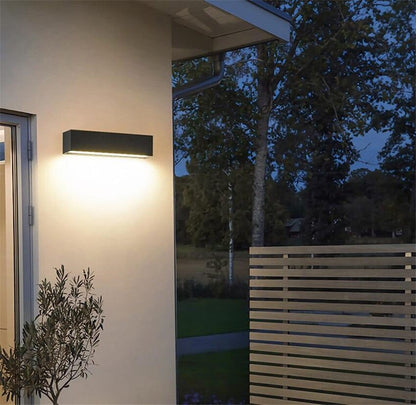 ALVARIX Lampada da parete – Lampada LED moderna per esterni – IP65 – In 3 dimensioni – Alluminio e vetro temperato