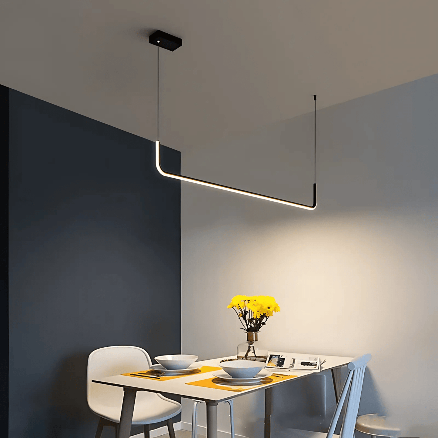 Lumivault | Moderne Hanglamp – Zwart of Goud – Dimbare LED – Voor Eettafel of Keuken