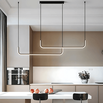 Lumivault | Moderne Hanglamp – Zwart of Goud – Dimbare LED – Voor Eettafel of Keuken