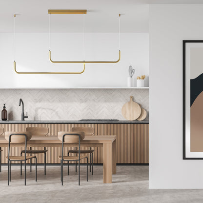 Lumivault | Moderne Hanglamp – Zwart of Goud – Dimbare LED – Voor Eettafel of Keuken