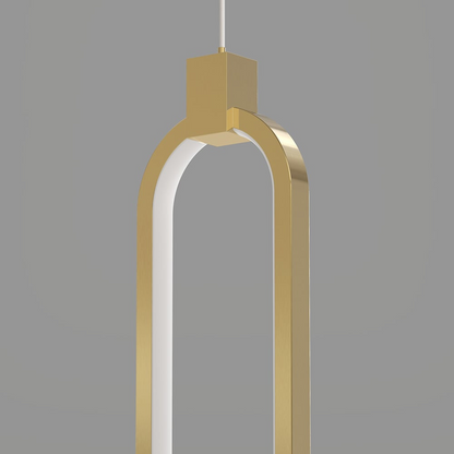 SOLVARÉ Hanglamp | Dubbele Ringen in Goudkleurig Messing | LED Verlichting