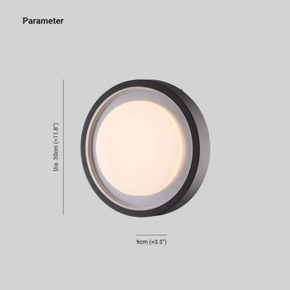 Zewnętrzna lampa ścienna/ sufitowa do zabudowy