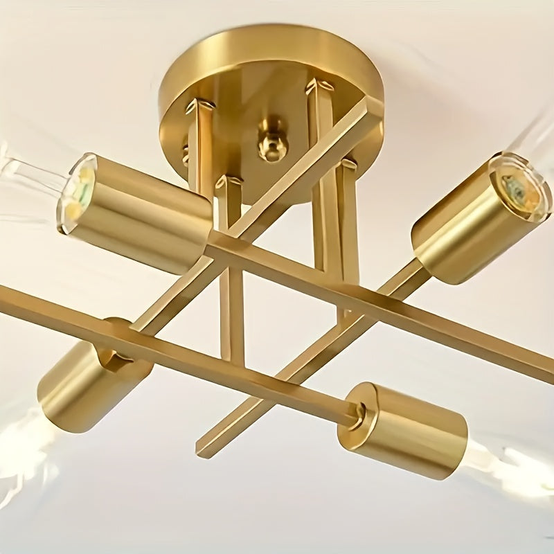 Rayvora | Lampada da soffitto moderna in ferro nero con stile industriale