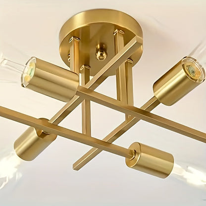 Rayvora | Lampada da soffitto moderna in ferro nero con stile industriale