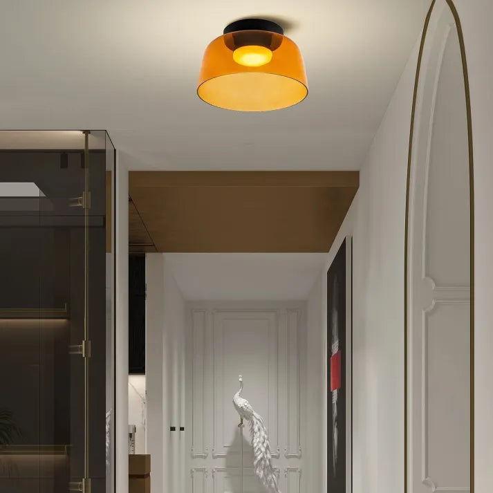 GlassLuxe Moderne Plafondlamp | Glazen Plafondlamp met Warme LED voor Woonkamer of Slaapkamer
