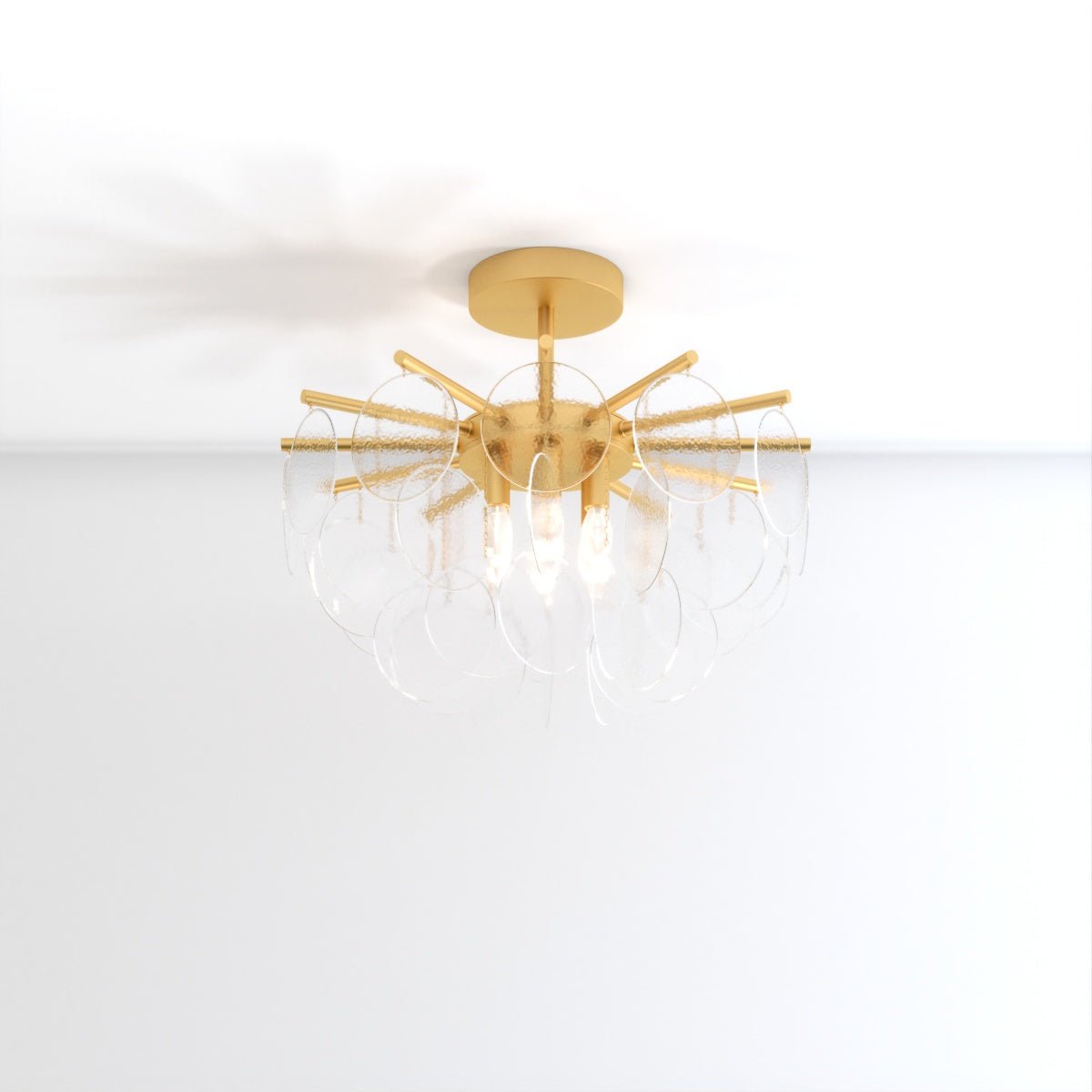 AuroraLuxe – Luxe Design Kroonluchter met Glazen Schijven