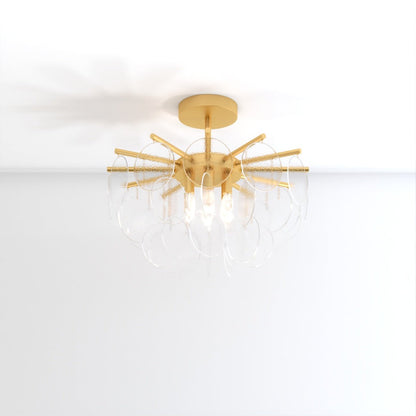 AuroraLuxe – Luxe Design Kroonluchter met Glazen Schijven