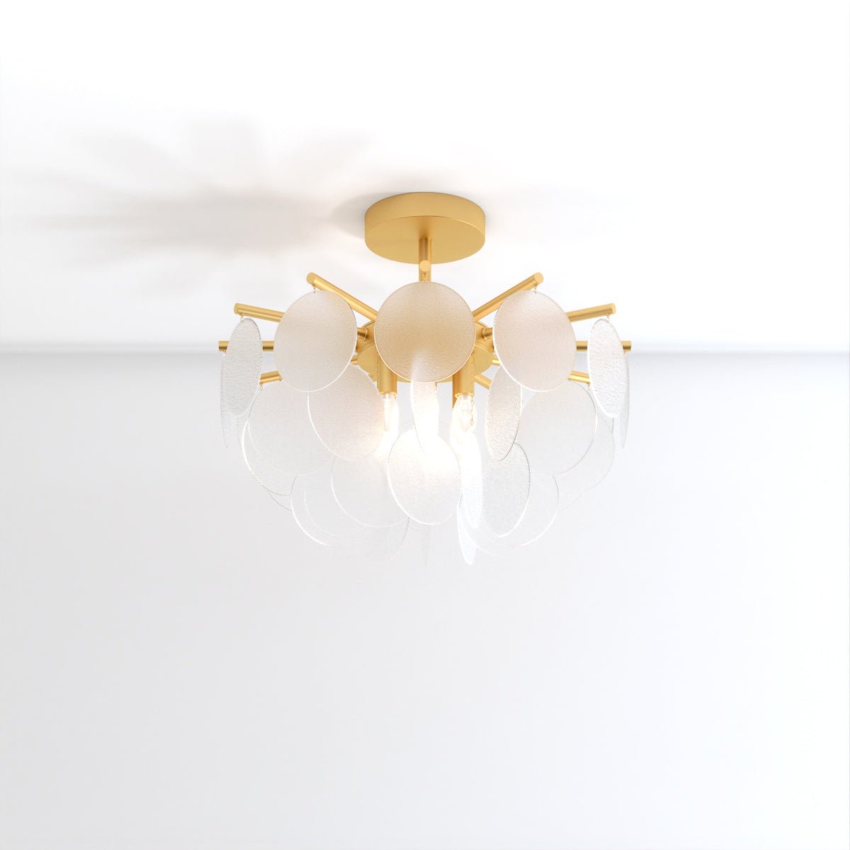 AuroraLuxe – Luxe Design Kroonluchter met Glazen Schijven