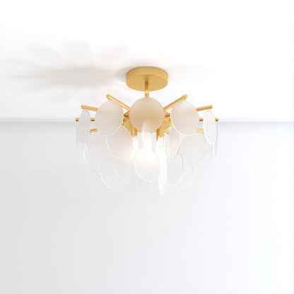 AuroraLuxe – Luxe Design Kroonluchter met Glazen Schijven