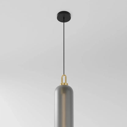 GlasNura – Moderne Hanglamp met Grijs of Transparant Glas en Messing Details