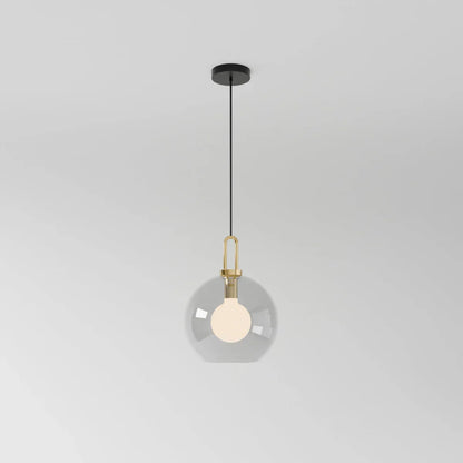 GlasNura – Moderne Hanglamp met Grijs of Transparant Glas en Messing Details