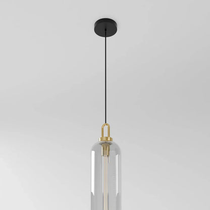 GlasNura – Moderne Hanglamp met Grijs of Transparant Glas en Messing Details