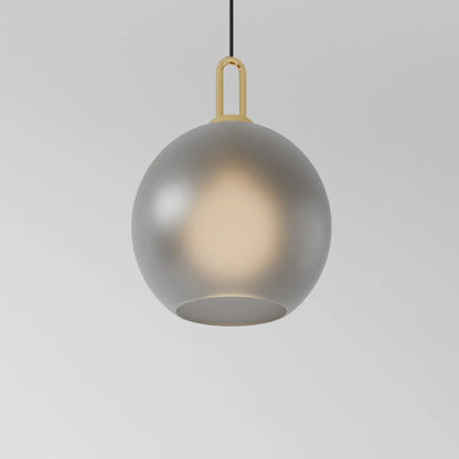 GlasNura – Moderne Hanglamp met Grijs of Transparant Glas en Messing Details