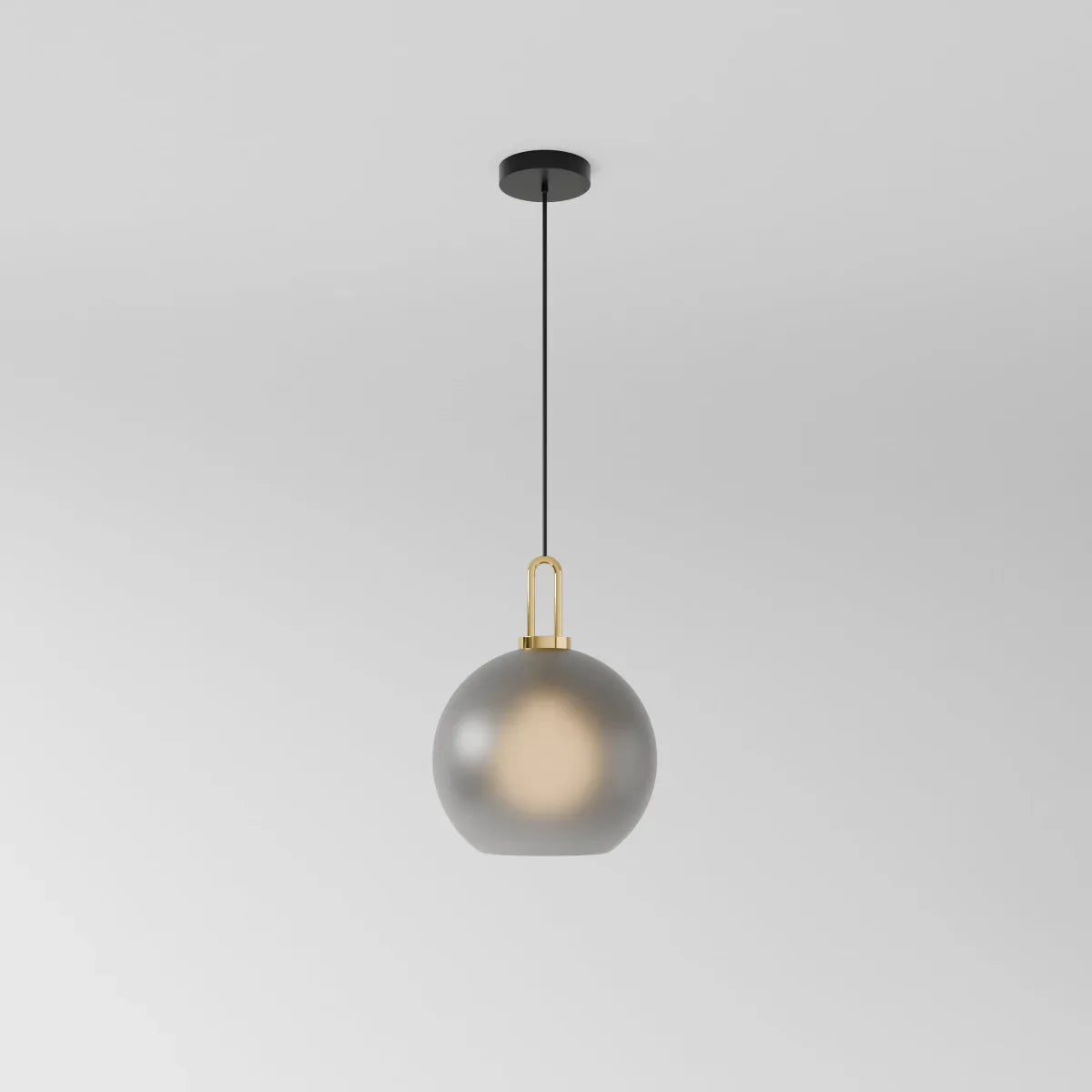 GlasNura – Moderne Hanglamp met Grijs of Transparant Glas en Messing Details