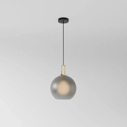 GlasNura – Moderne Hanglamp met Grijs of Transparant Glas en Messing Details