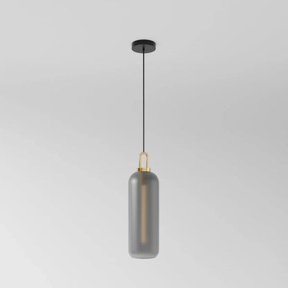 GlasNura – Moderne Hanglamp met Grijs of Transparant Glas en Messing Details