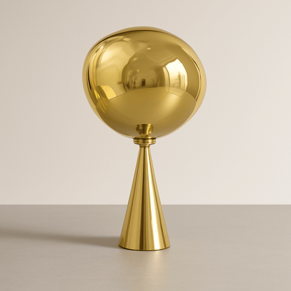 LavaLume – Design Tafellamp – Glas & Roestvrij Staal – Spiegelend & Glanzend Effect – Handgemaakt