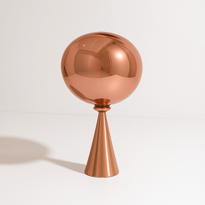 LavaLume – Design Tafellamp – Glas & Roestvrij Staal – Spiegelend & Glanzend Effect – Handgemaakt