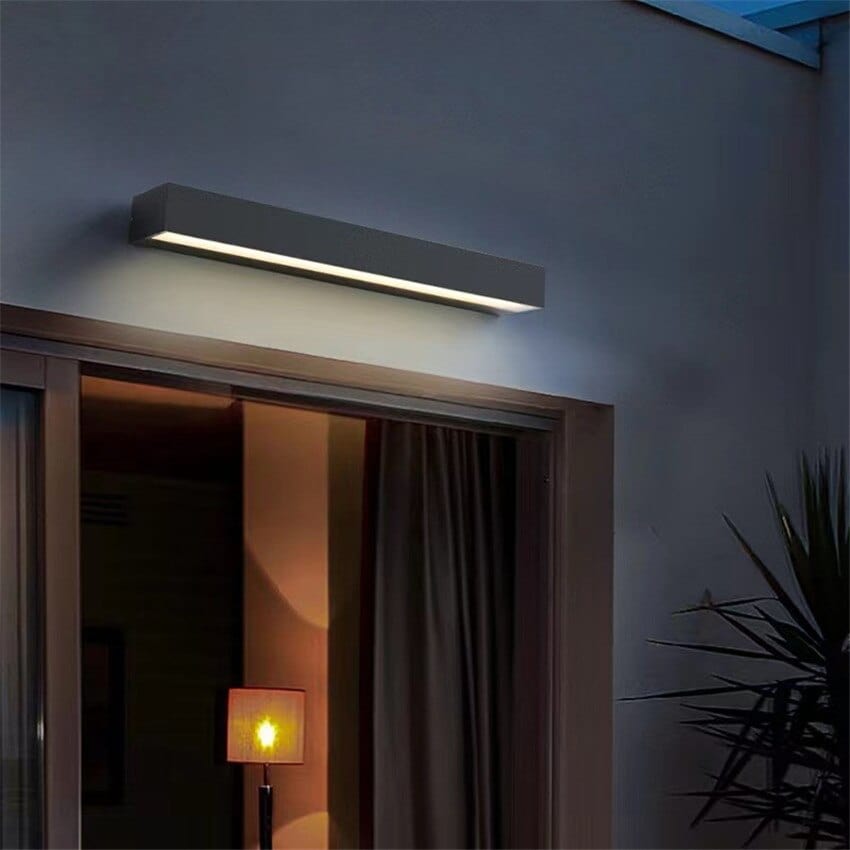 ALVARIX Lampada da parete – Lampada LED moderna per esterni – IP65 – In 3 dimensioni – Alluminio e vetro temperato