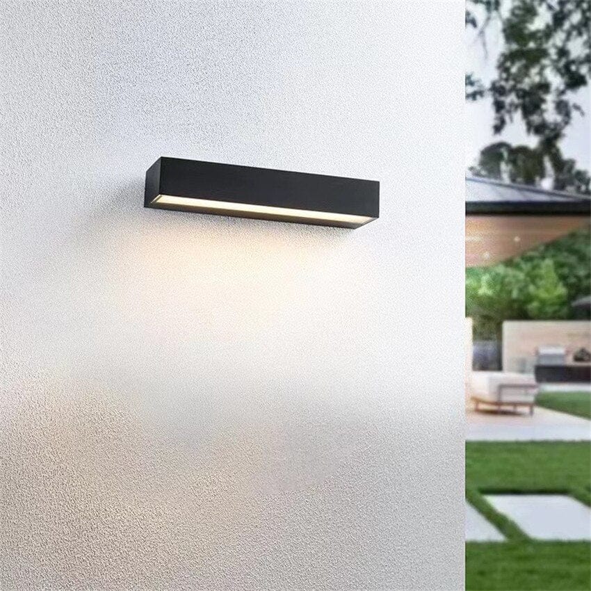 ALVARIX Lampada da parete – Lampada LED moderna per esterni – IP65 – In 3 dimensioni – Alluminio e vetro temperato