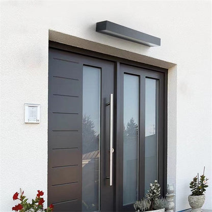 ALVARIX Lampada da parete – Lampada LED moderna per esterni – IP65 – In 3 dimensioni – Alluminio e vetro temperato