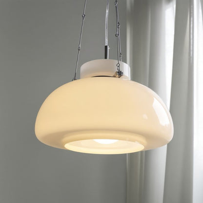 ClartéDouce - Elegancka szklana lampa wisząca w mlecznobiałym kolorze