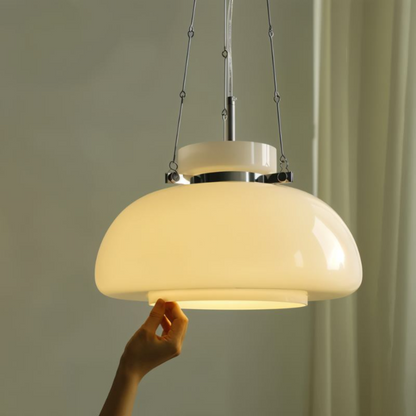 ClartéDouce - Elegancka szklana lampa wisząca w mlecznobiałym kolorze