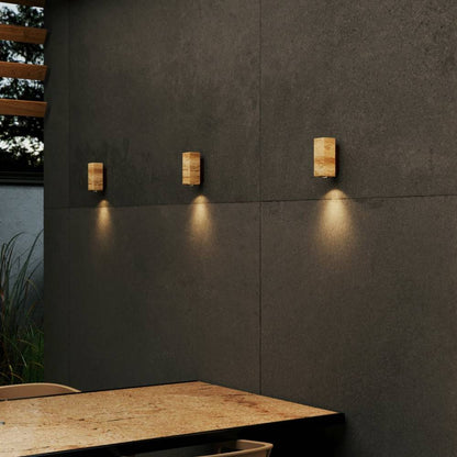 Travilo – Lampada da parete in travertino | Design moderno | LED caldo