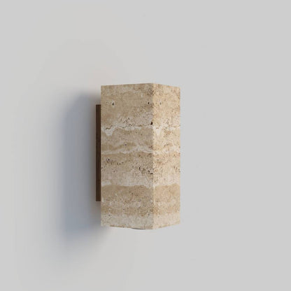 Travilo – Lampada da parete in travertino | Design moderno | LED caldo