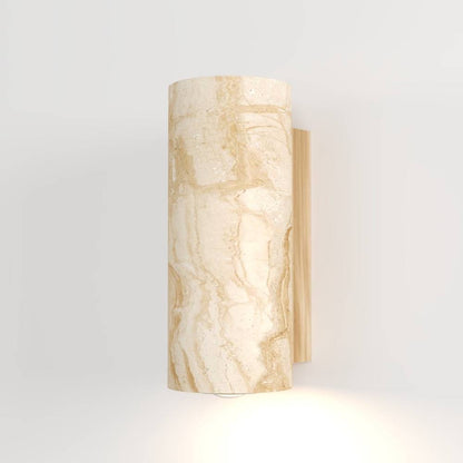 Travilo – Lampada da parete in travertino | Design moderno | LED caldo